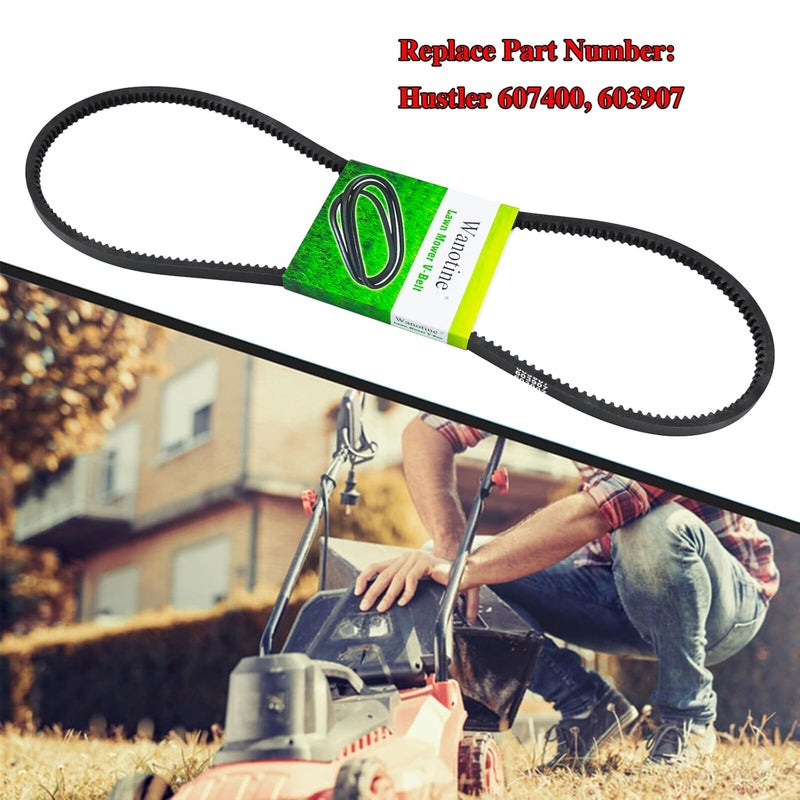 Wanotine 607400 603907 Pump Drive Belt Replaces Hustler Raptor SD 54 60 Drive Belt, Fits Raptor SD 52'' 54'' 56'', Raptor SDX, Raptor Limited Zero Turn Mowers (1/2” x 51”) - Image 4